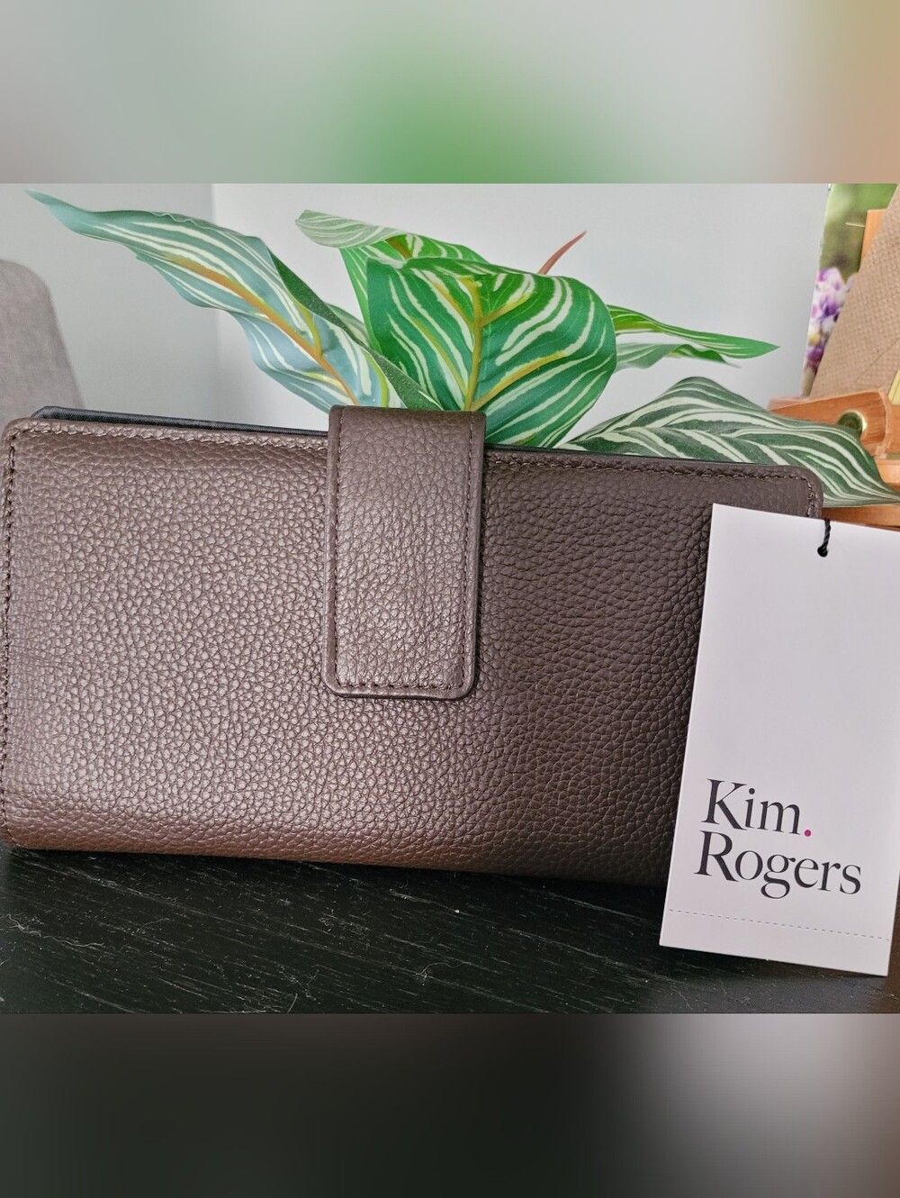 NWT Kim Rogers Pebbled Leather Wallet